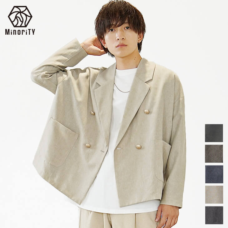 トロピカルシャンブレーWテーラードジャケット