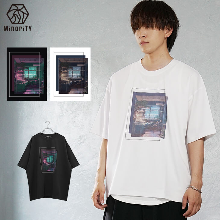 ニュアンスカラープリントTシャツ