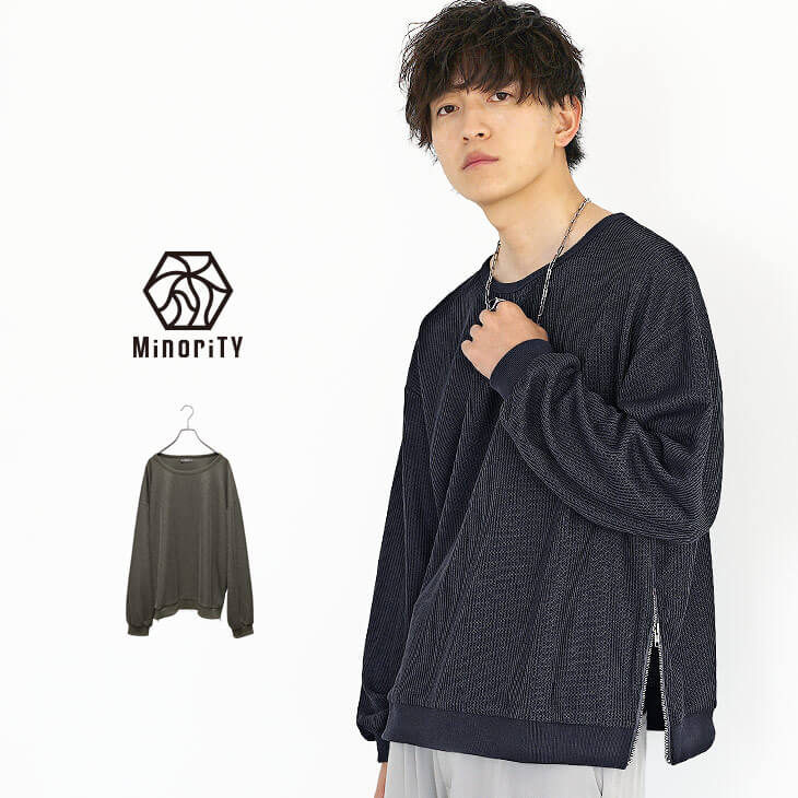 サイドジップシアーカットソー