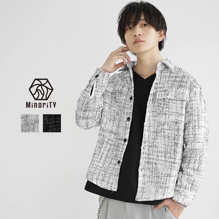 レトロツイードオーバーシャツ