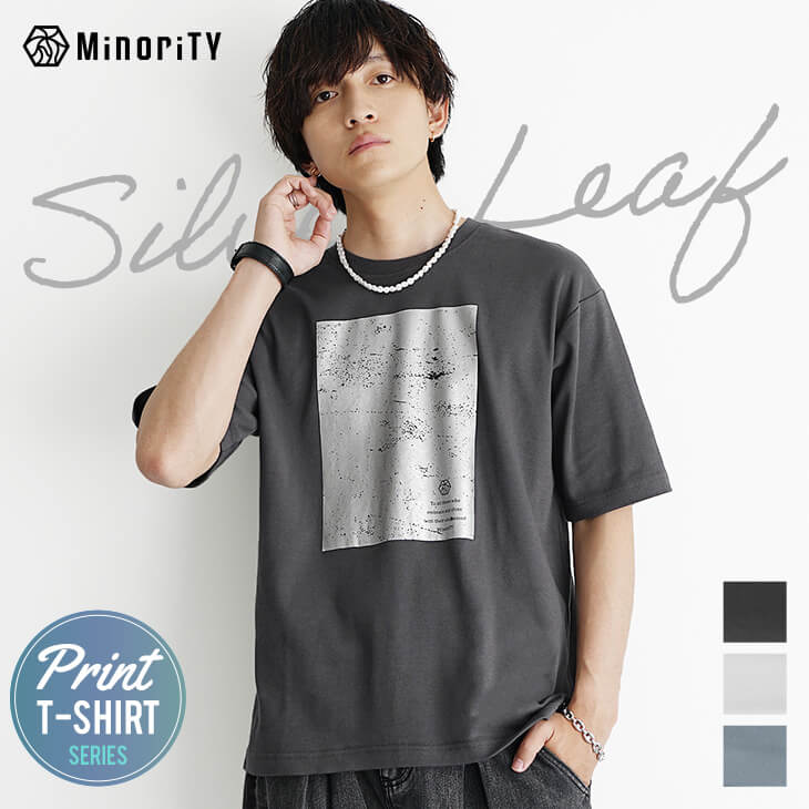 ボックス箔プリントTシャツ