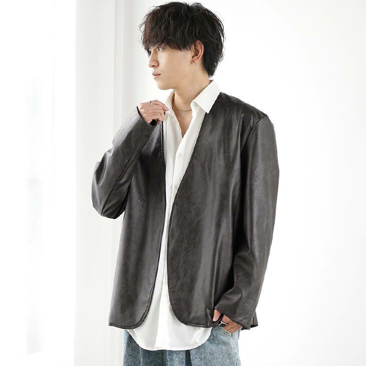 レザージャケットメンズファッション