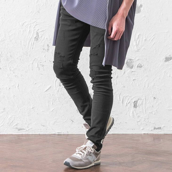 ローカット靴でさらに低く見せる