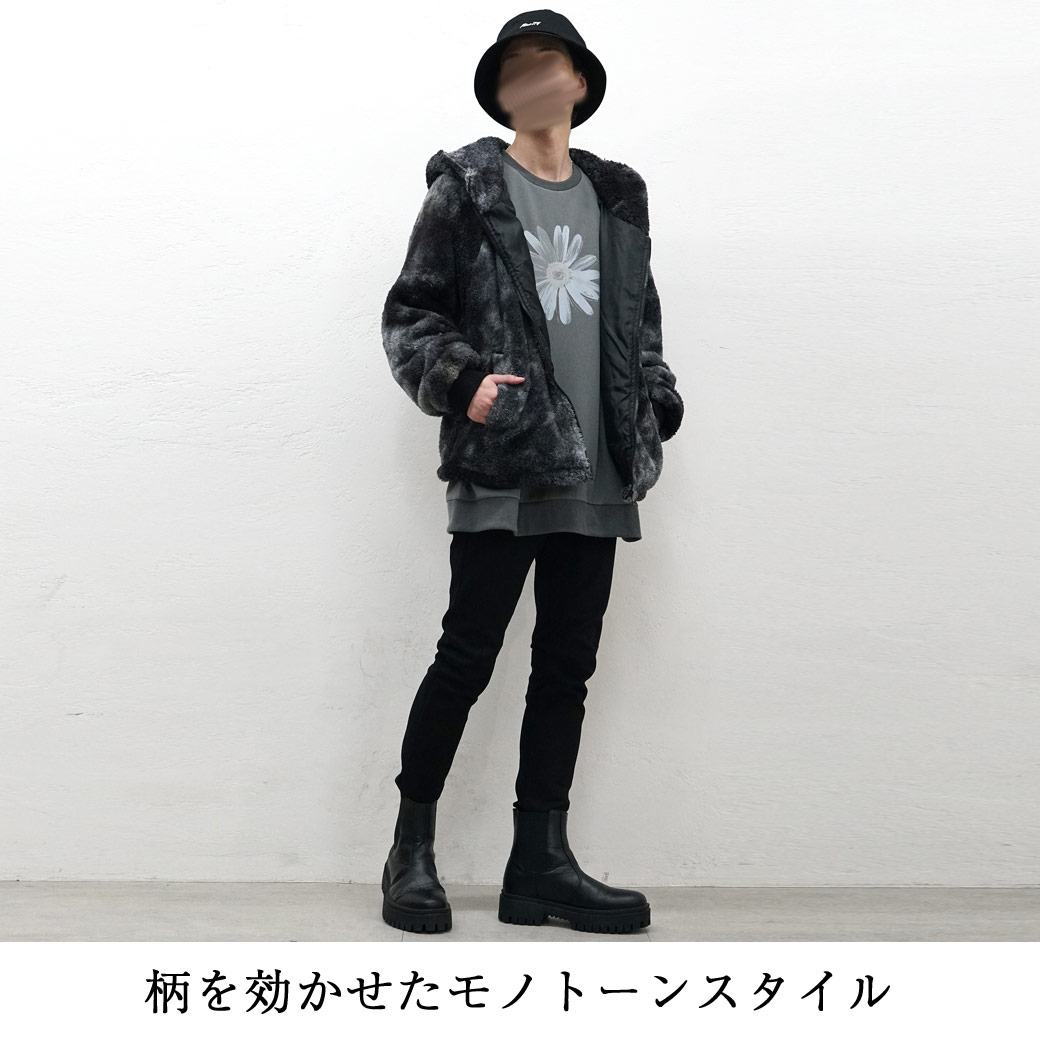 バケットハット冬コーデ