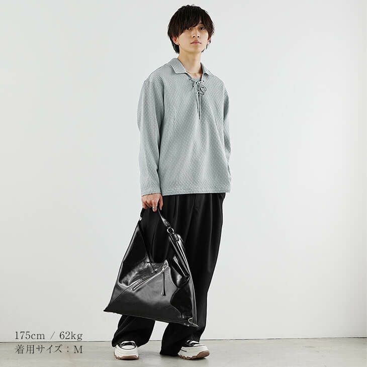 メンズバッグ流行りコーデ