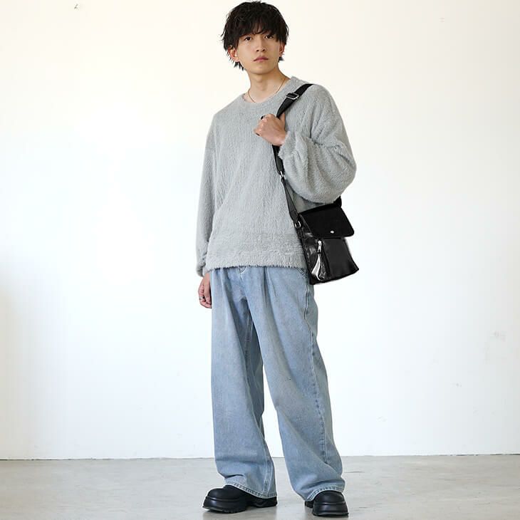 メンズバッグ流行りコーデ