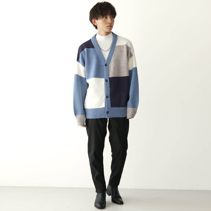 裏起毛パンツメンズコーデ