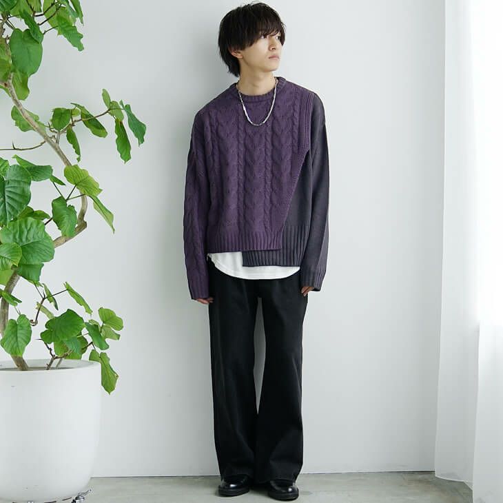 ニットメンズコーデ