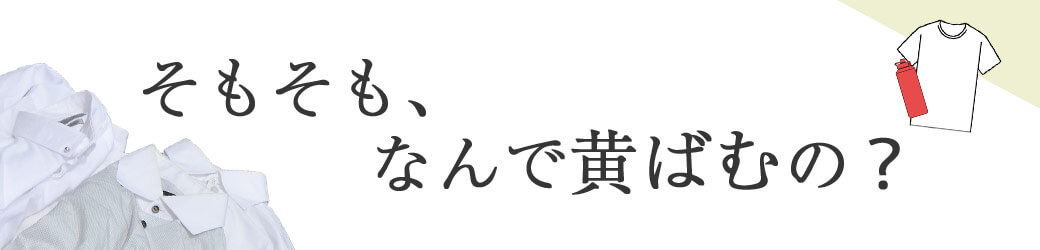 そもそもなぜ黄ばんでしまうの?