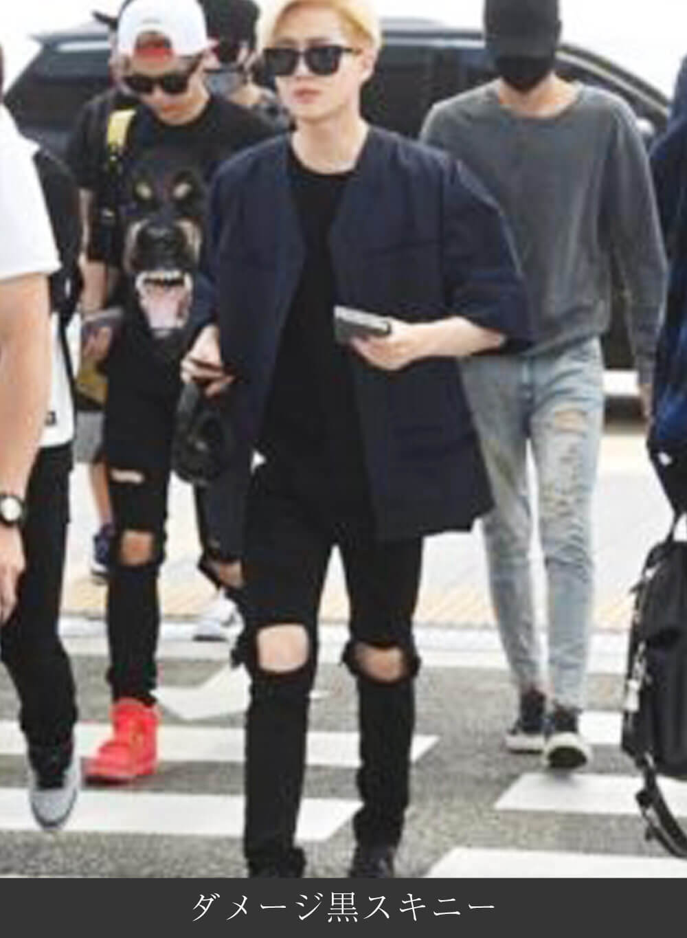 ダメージ黒スキニーの失敗例