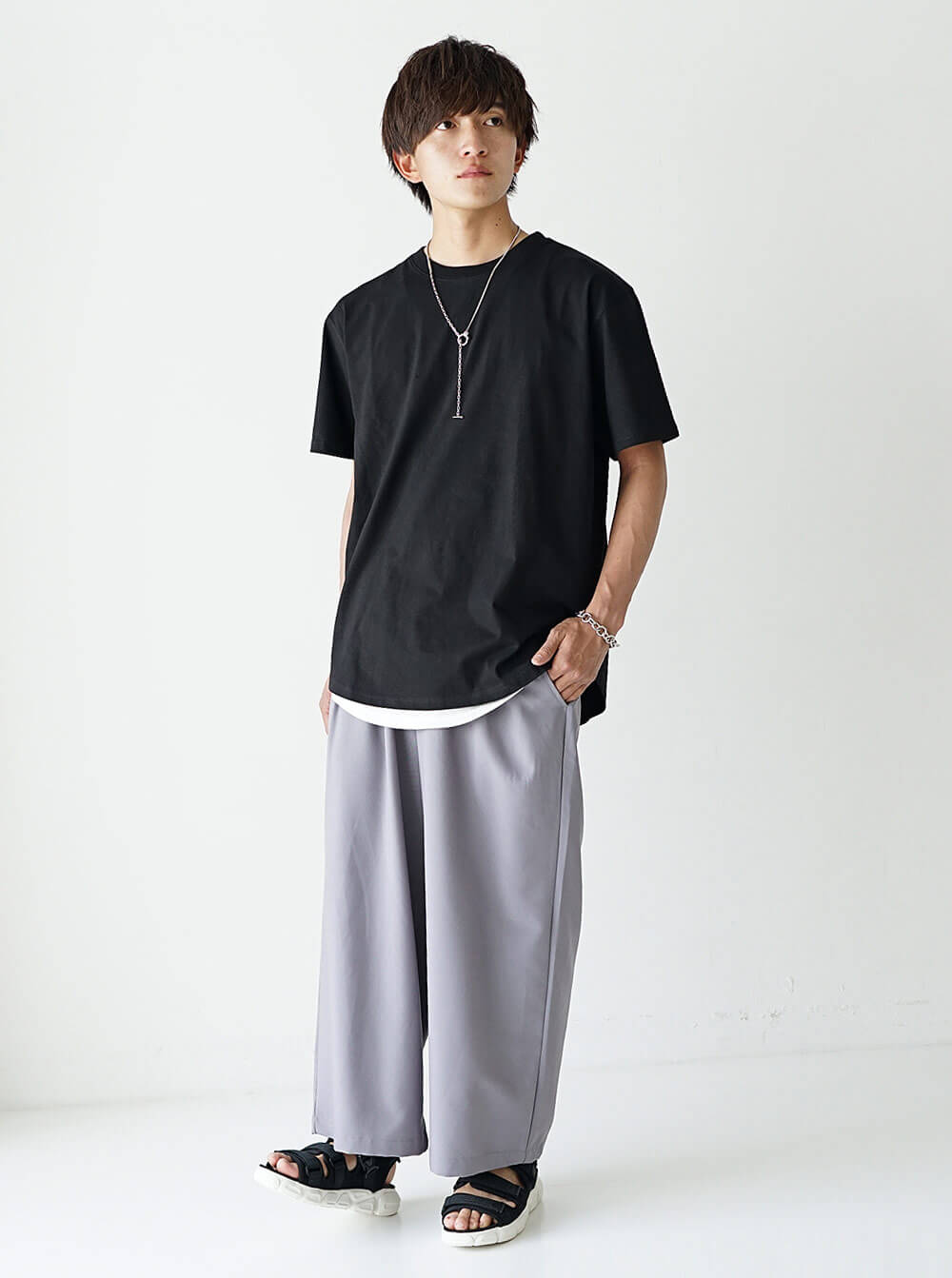 要素のバランスを意識したコーデ