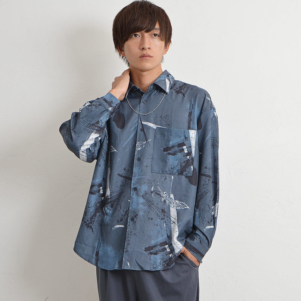 柄シャツアップ