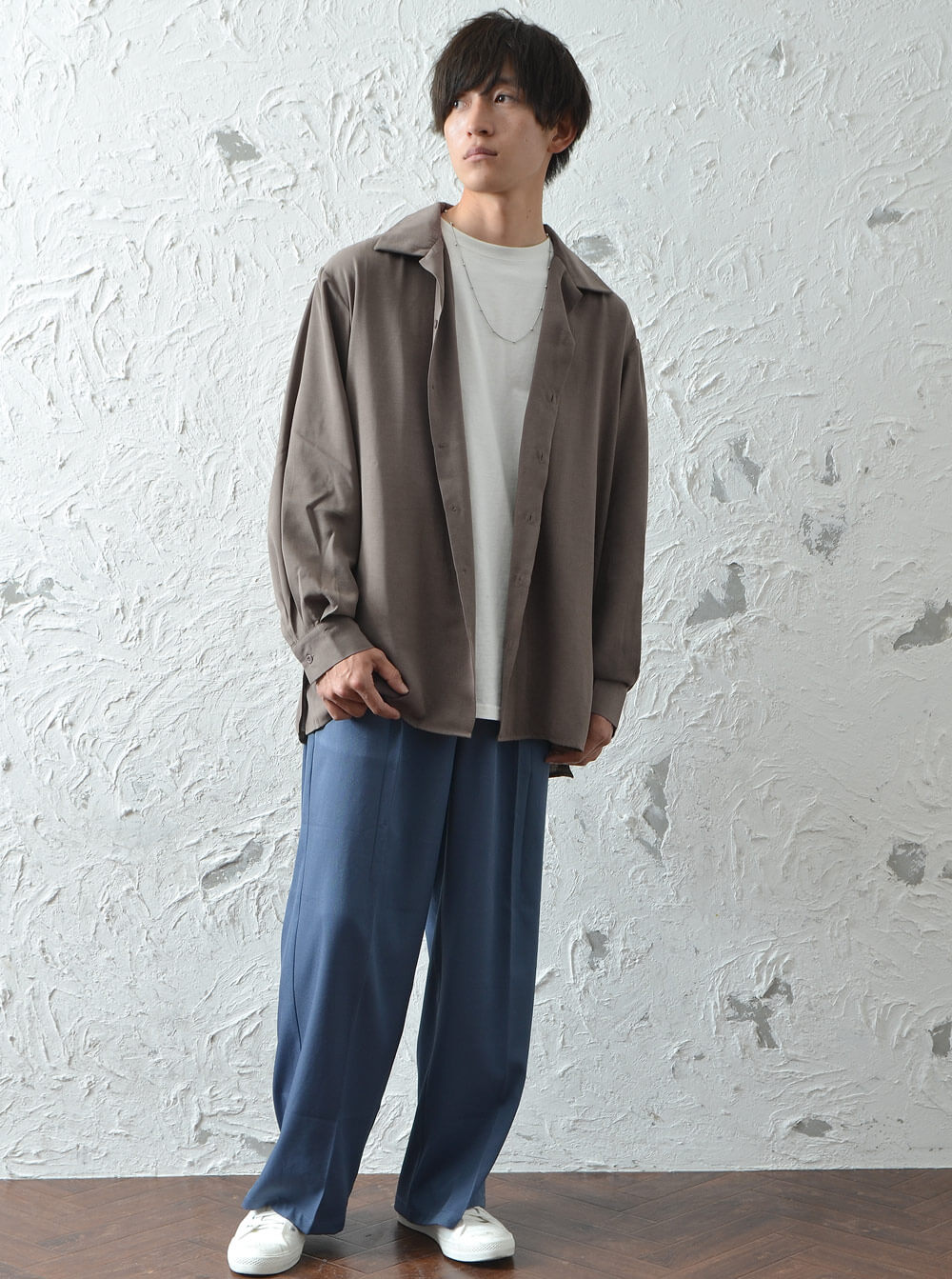 暖色×寒色コーデ