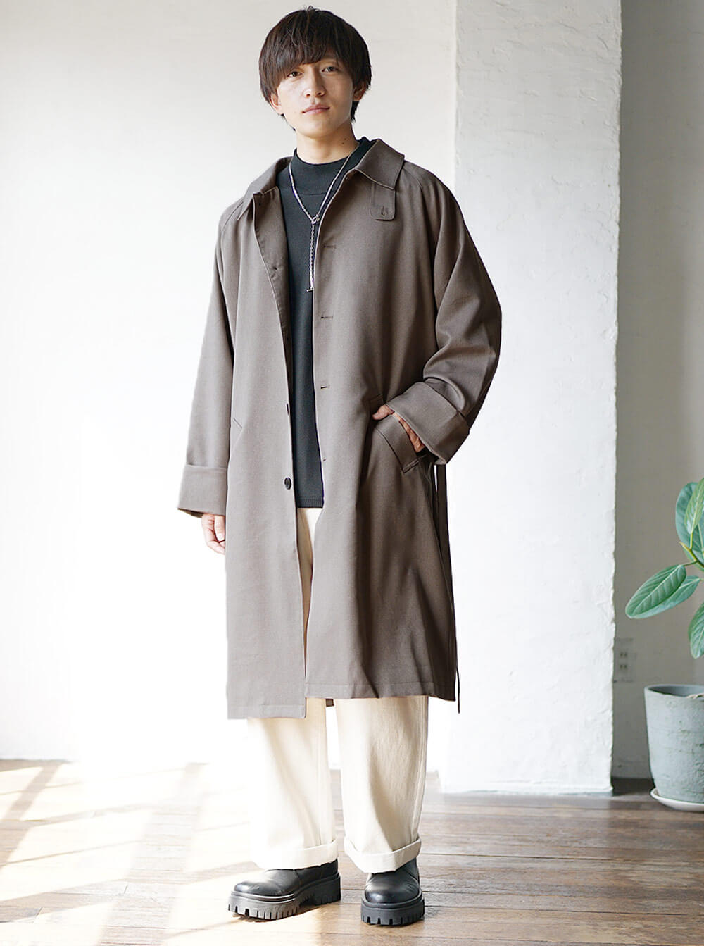 大人っぽいAラインコート