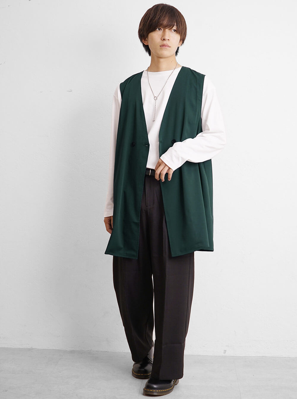 大人っぽいロングジレ