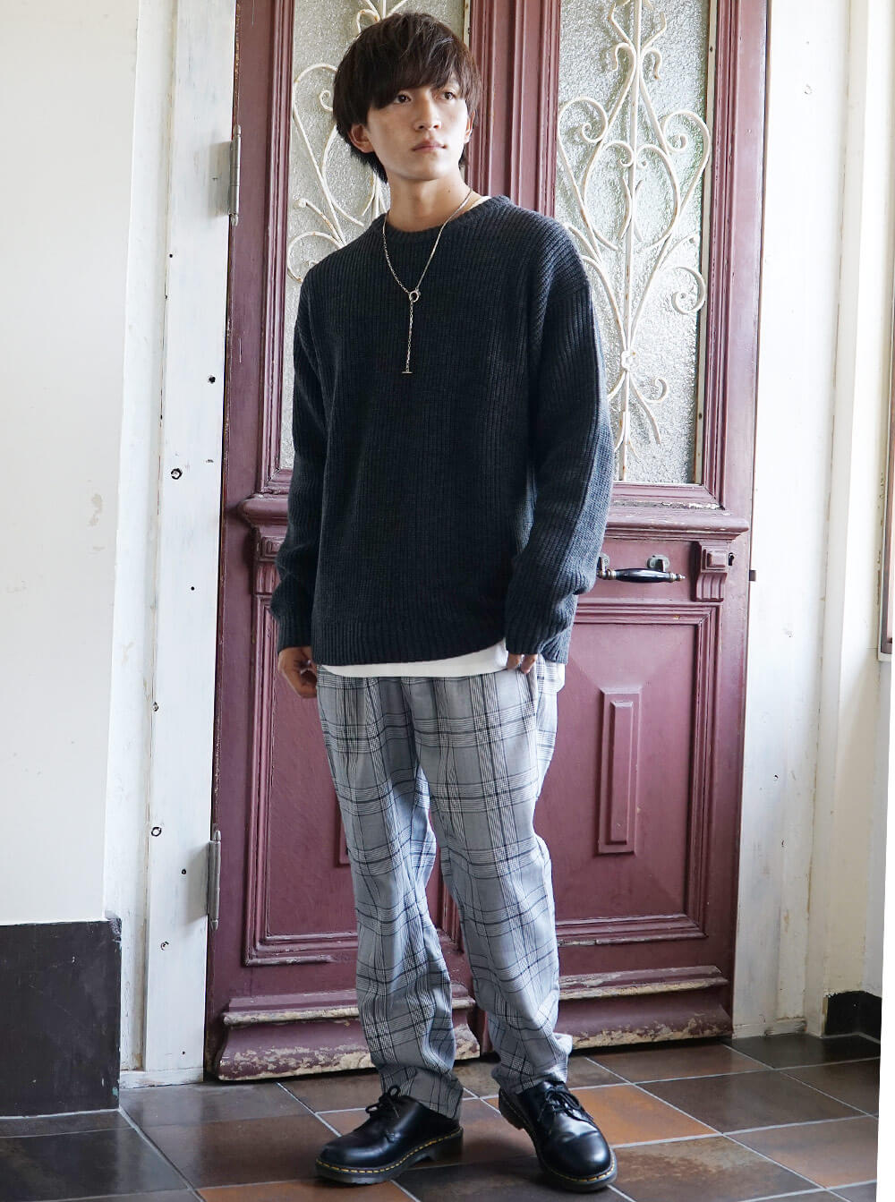 裾ラウンドロンTeeコーデ