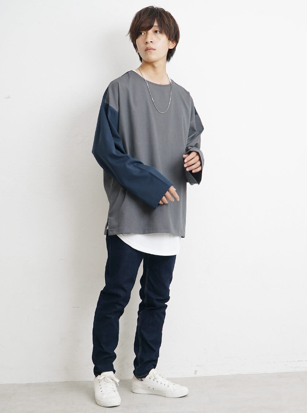 切り替えロンTEEコーデ