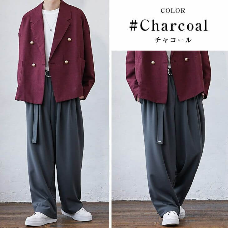 ワイドパンツスタイルアップ効果