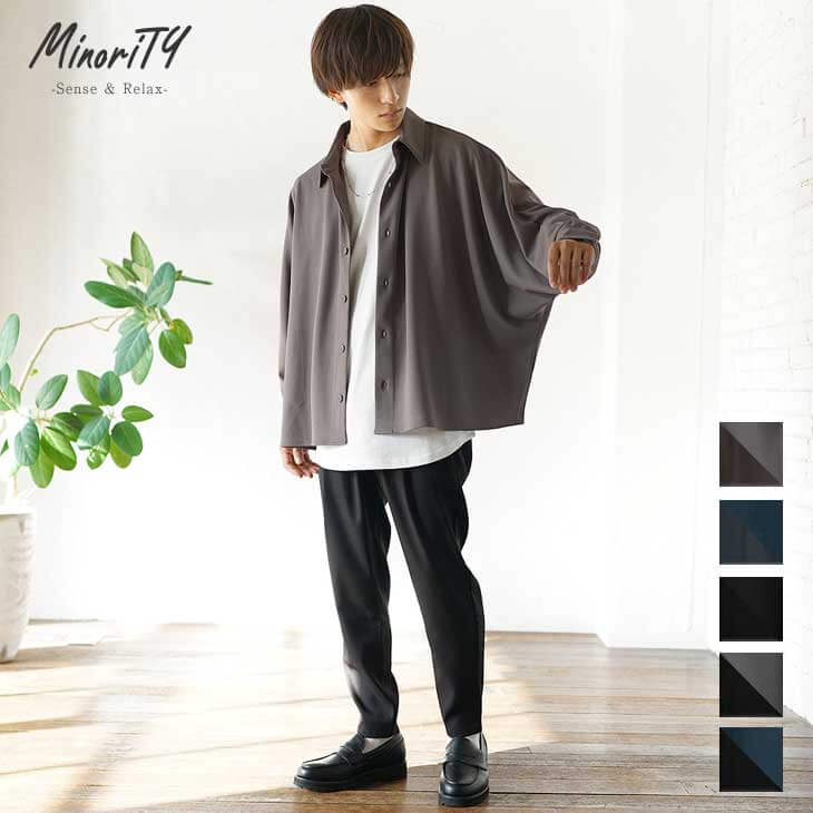 【3点セット】長袖ドルマンシャツコーデ3点セット（ssj6553c）