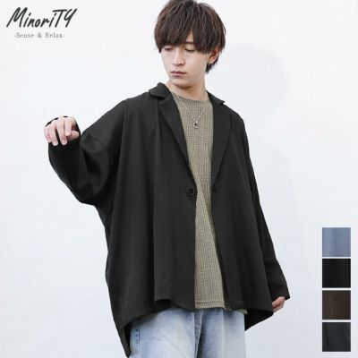 とろみ素材ドルマンビッグジャケット