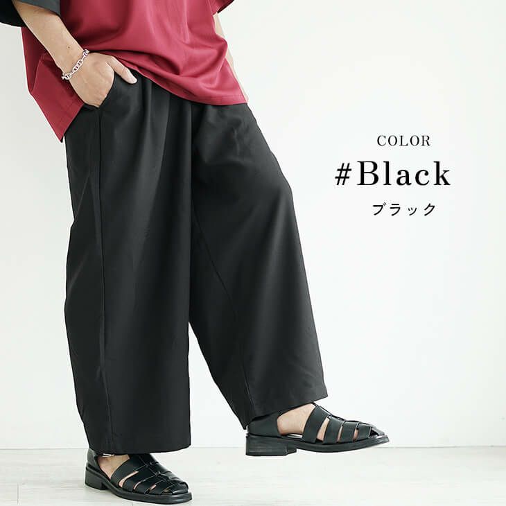 落ち感ワイドパンツ【セットアップ対応】(ssg4913a)