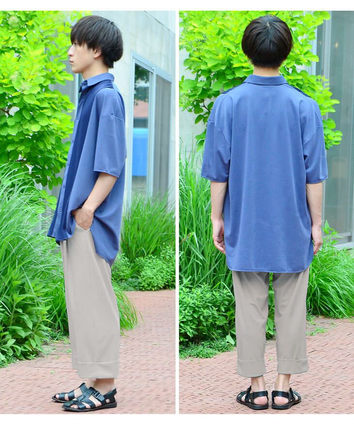 高身長 ストレッチチェックワイドパンツ 丈長め・トールサイズ
