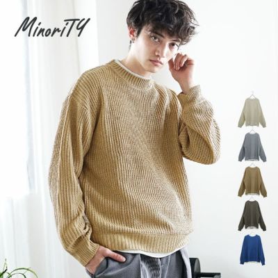 レイヤードクルービッグニット