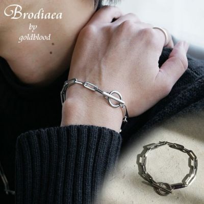 【メール便送料無料】Tバーオーバルチェーンブレスレット【Brodiaea】