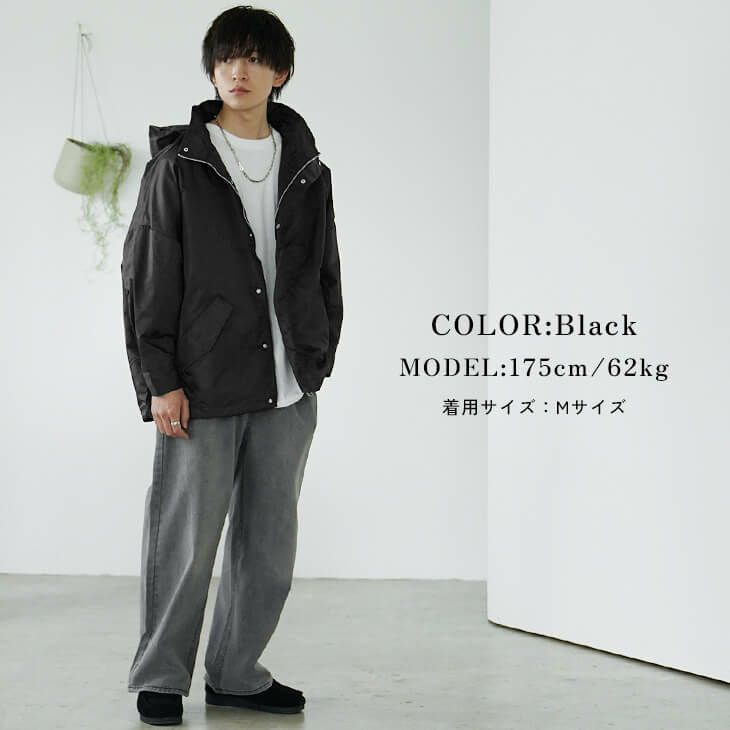 生春巻き　7/2 オーバーサイズドルマンダーティフーディー ブラック 生春巻き 7/2 オーバーサイズドルマンダーティフーディー ブラック 生