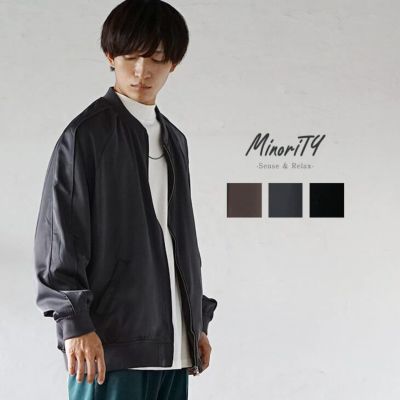 【送料無料】とろみサテンＭＡ-1ジャージブルゾン