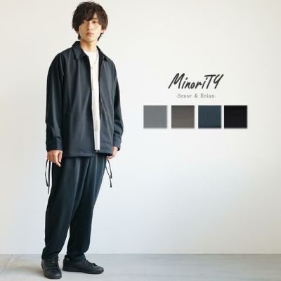 【送料無料】とろみブルゾンセットアップ