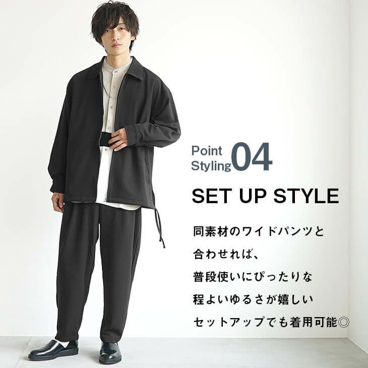 とろみオーバーサイズジップアップブルゾン(ssj6563a)