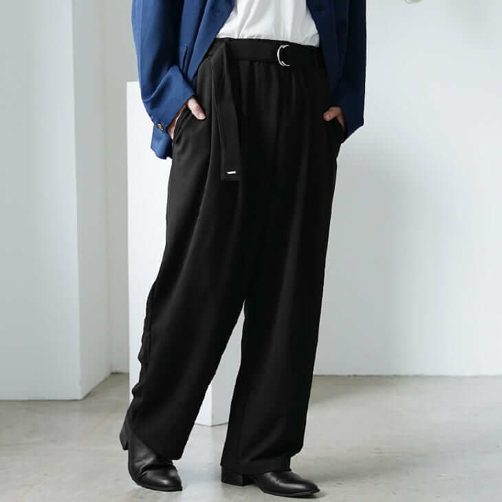 antiqua ベルト付きワイドパンツ パンツ レディース ロング 送料