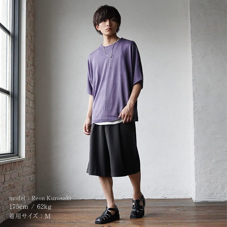 HIRO ブラック ワイドシルエット ハーフパンツ Theater code パンツ Wide Silhouette Cargo Half Pants