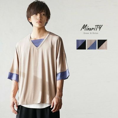 フェイクレイヤードTシャツ