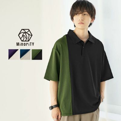 minority collection ポロシャツ MinoriTY ハーフジップ ポロシャツ メンズ オーバーサイズ