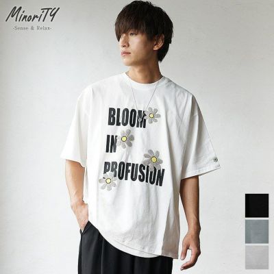 フラワー刺繍半袖Tシャツ