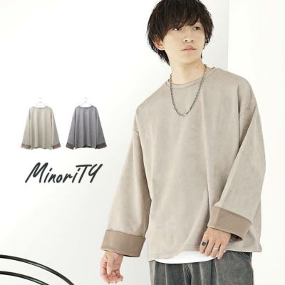 ロールアップスウェードロングTシャツ
