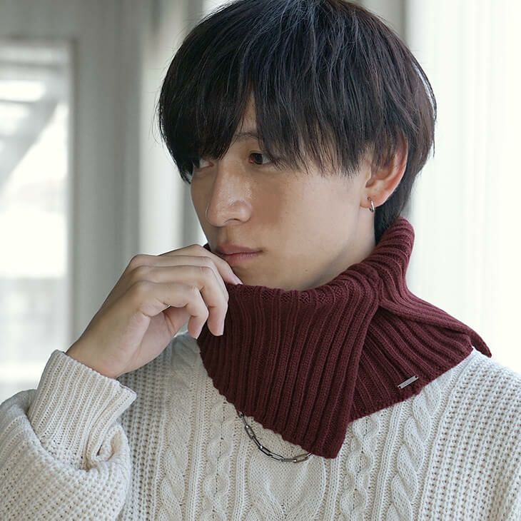 MARNI リブ編み ニットネックウォーマー MARNI リブ編み ニットネックウォーマー