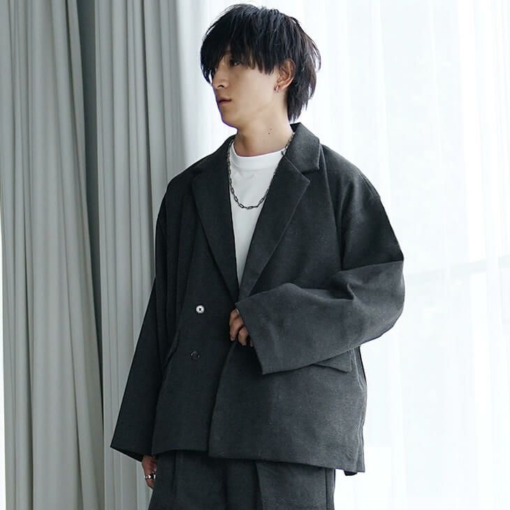 レトロツイードWテーラードジャケット+ワイドパンツ(ssr8296a)