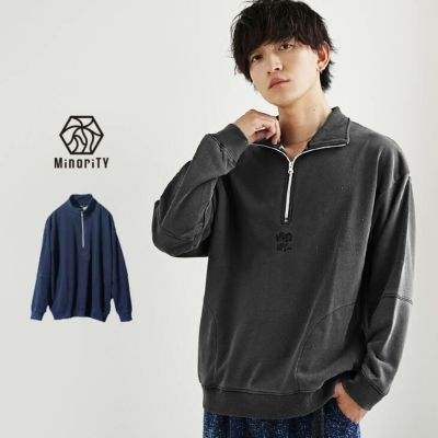 裏毛ハーフZIPプルオーバー