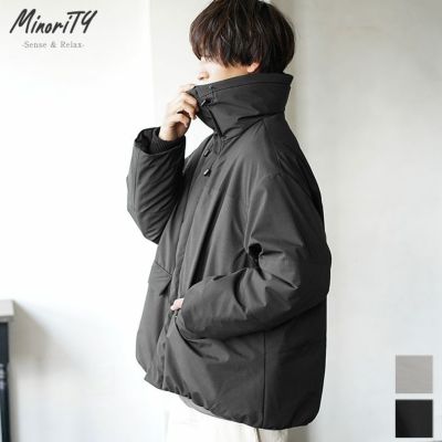 ポリストレッチ中綿ボリュームネックジャケット
