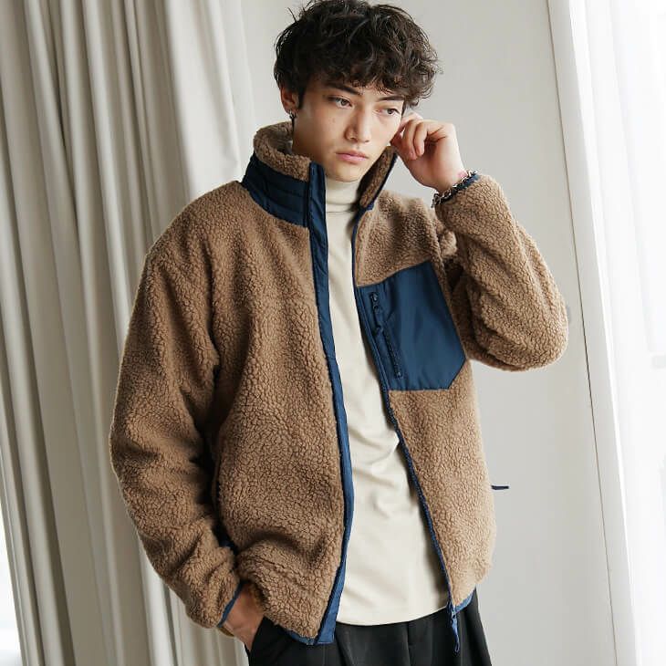 a.p.c ジップアップブルゾン ウール シープ毛皮　ポーランド製 a.p.c ジップアップブルゾン ウール シープ毛皮 ポーランド製 a.p.c
