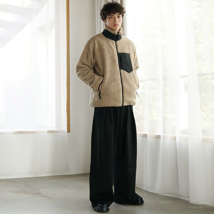 シープボアジップアップブルゾン *