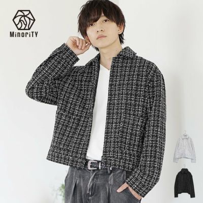 【送料無料】ショートツイードジャケット