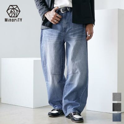 バレルレッグイージーデニムパンツ