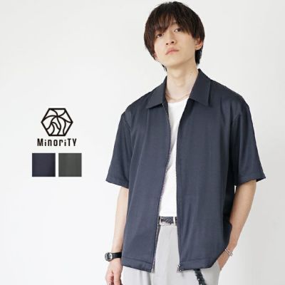 Wジップレギュラーカラー半袖シャツ